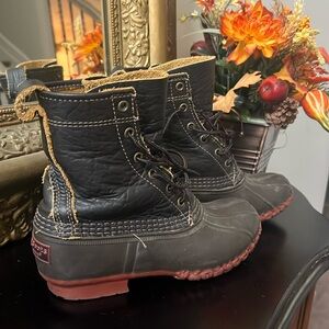 LL Bean Boots black, worn once
